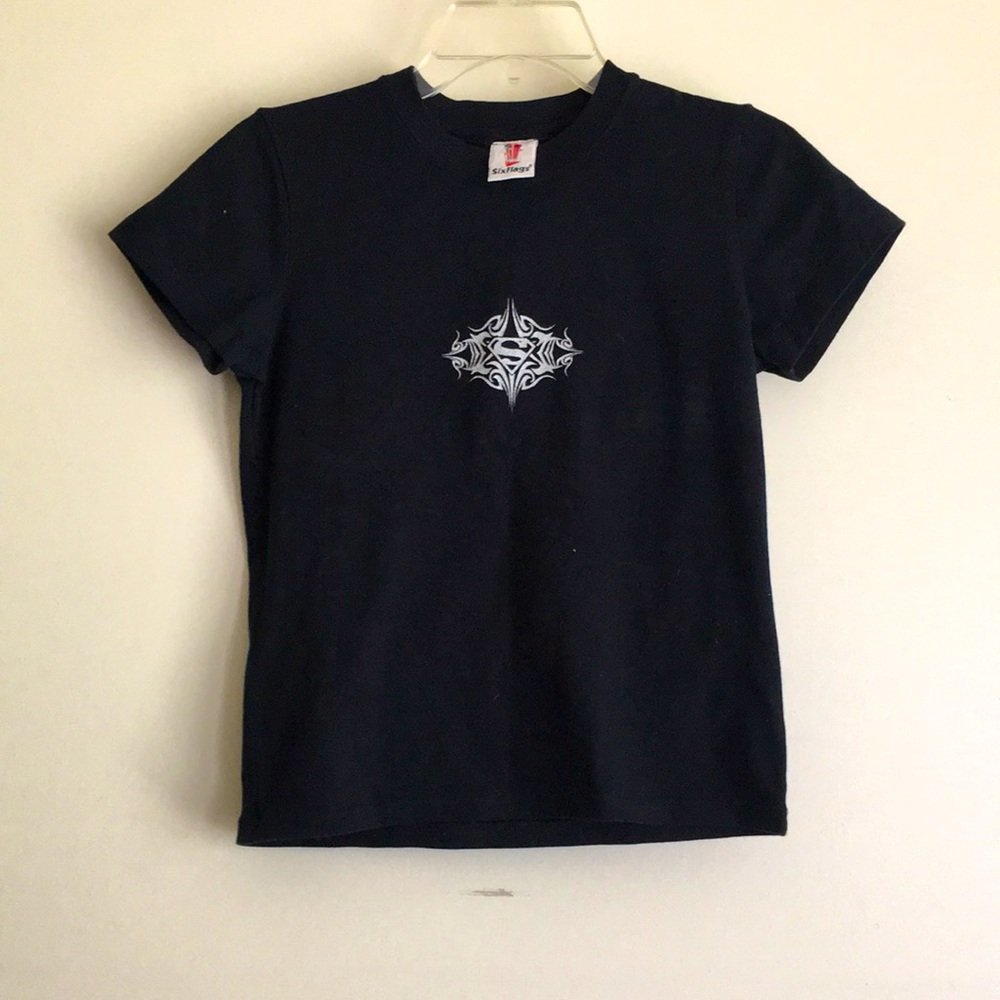 COPY - Six Flags Superman Black Stretchy Short Sleeve